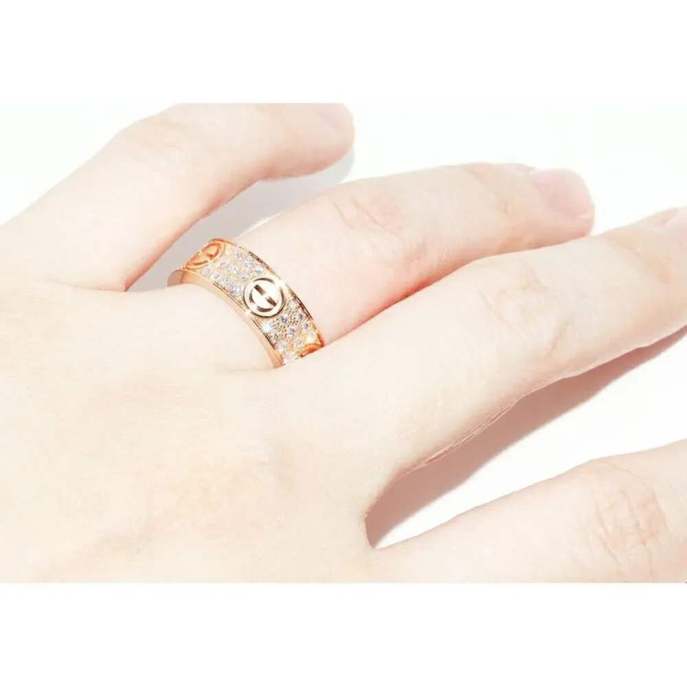 Cartier K18PG Love Ring Ring B40876 Size 11